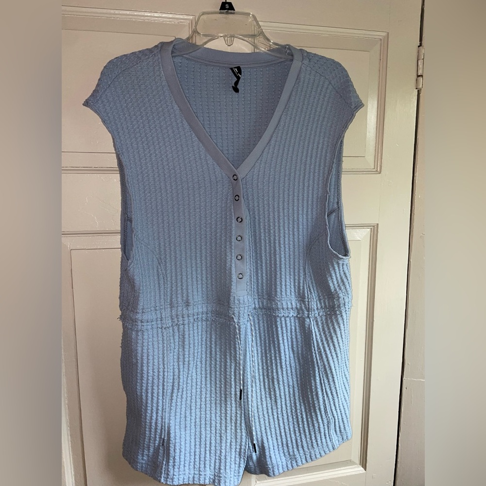 Urban outfitters. Romper. Size small petite. Blue.